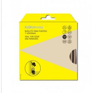 BURLETE PUERTA/VENTANA TIPO «E» ADHESIVO 9X4MM 6MTS MARRON