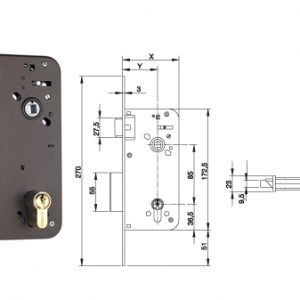 YALE-CERRADURA  800-80 HL 60 (B85X50MM-B) hover
