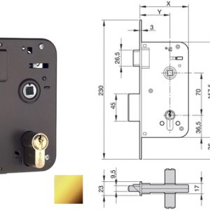YALE-CERRADURA  700-70 HL 60 (B70X40MM) hover
