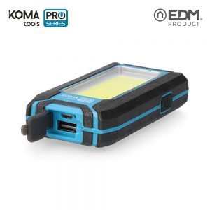 EDM-LINTERNA COB 500LM 8W BATERIA RECARGABLE 3400mAH POWERBANK hover