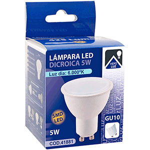 HEPO LAMPARA DICROICA GU10 LED 5W 6400K hover