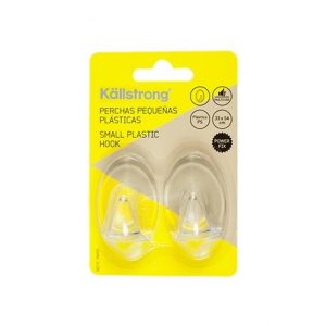 PERCHA ADHESIVA PLASTICA TRANSPARENTE 33X54MM 2UND hover