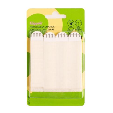 KOP – TIRAS CUELGACUADROS CIERRE ADHESIVO Y VELCRO 16X5MM