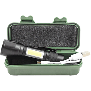 LINTERNA LED 4W CREE XPE +COB RECARGABLE USB hover