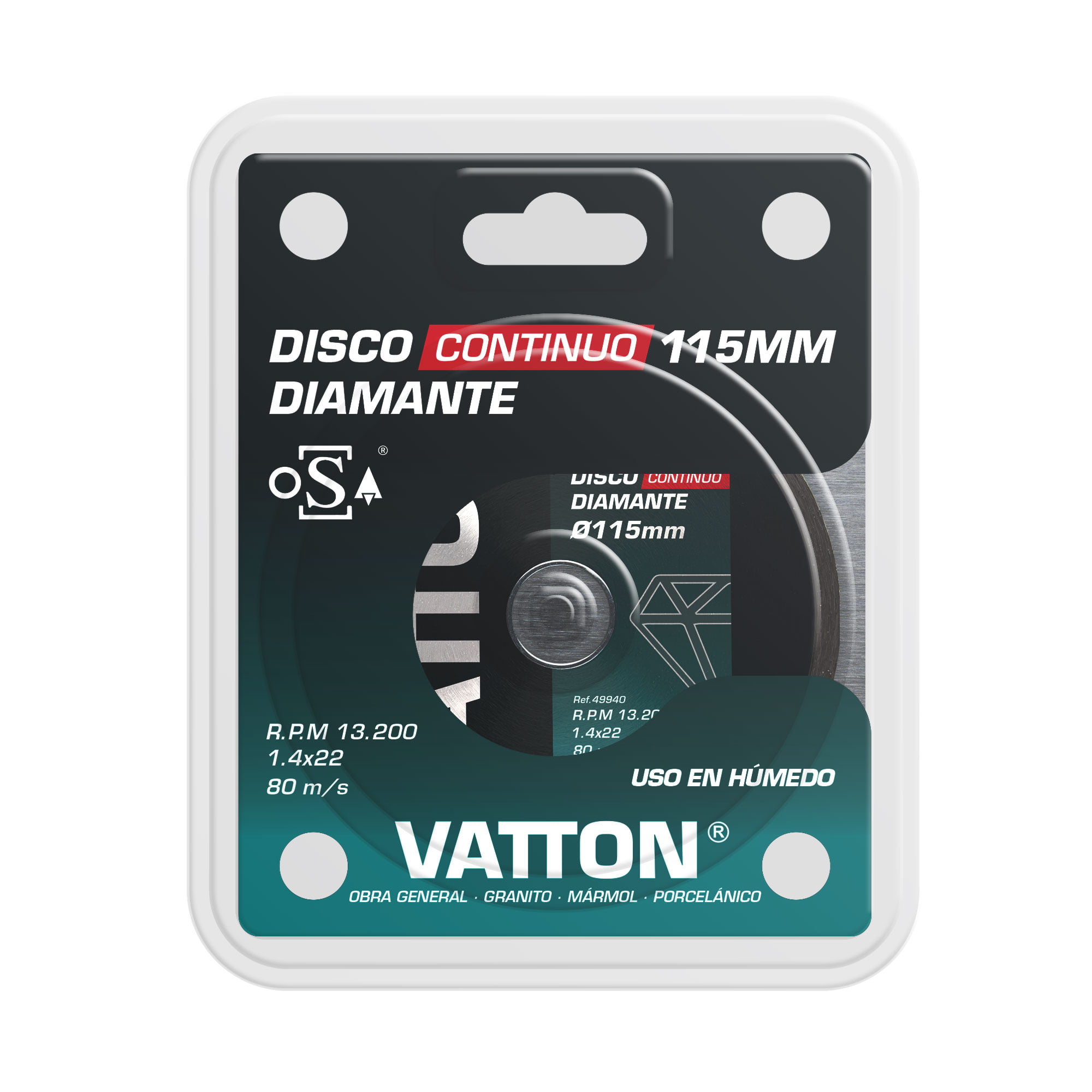 VATTON-DISCO CONTINUO DIAMANTE Ø115MMx1x4MMx22MM hover