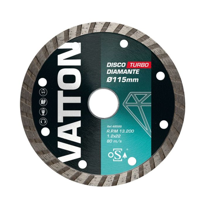 VATTON-DISCO TURBO DIAMANTE Ø115MMX1,2MMX22MM