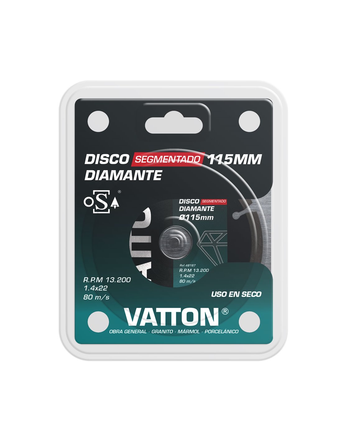 VATTON-DISCO SEGMENTADO DIAMANTE Ø115MMX1,4MMX22MM hover