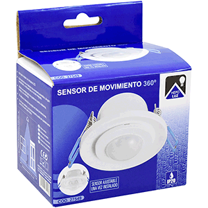 HEPO – DETECTOR MOVIMIENTO 360º TECHO EMP. AJUSTABLE