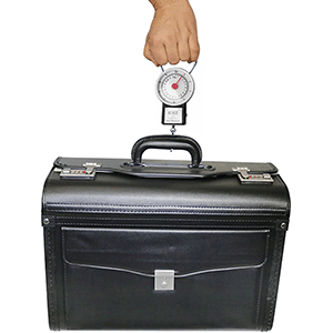 BALANZA C/GANCHO +FLEXOMETRO P/MALETA MAX.32KG hover