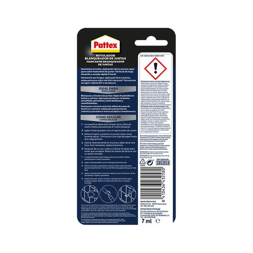 PATTEX – BLANQUEADOR JUNTAS LAPIZ BL 7ML hover