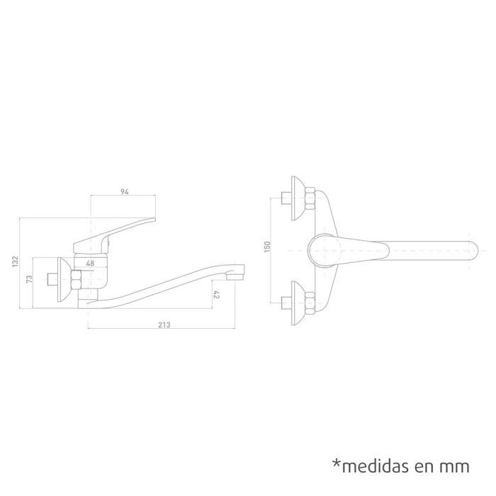 MONOMANDO JAVA FREGADERO C/BAJO PARED hover