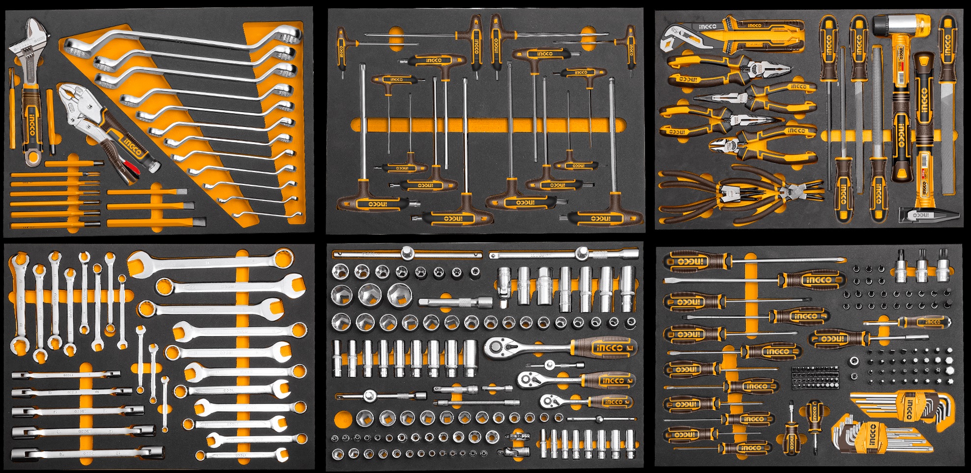INGCO CARRO METALICO 7 CAJONES C/HERRAMIENTAS JGO 328 PZAS hover