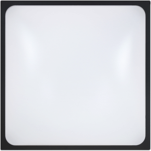 PLAFON APLIQUE CUADRADO 290X290MM 2XE27.MOD.ANDREA NEGRO