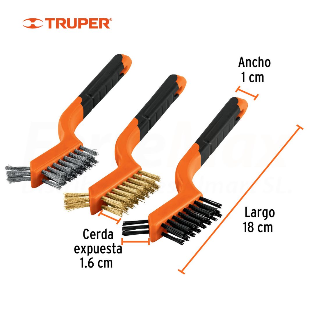 TRUPER JUEGO MINI CEPILLOS ALAMBRE 3UND hover