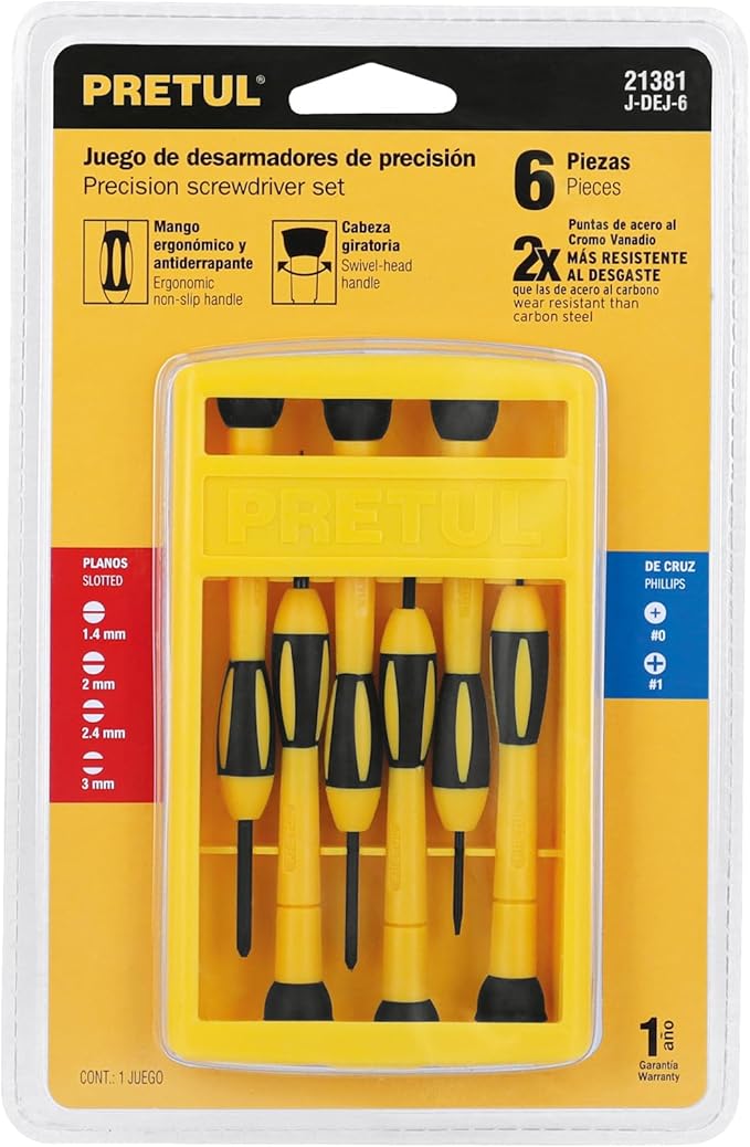 PRETUL JUEGO DESTORNILLADOR PRECISION 6PZS