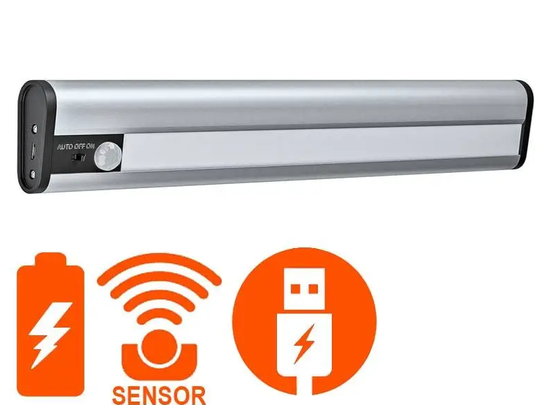 REGLETA LED 30CM 1,5W 4000ºK 98lm SENSOR PRESENCIA + USB/BAT hover